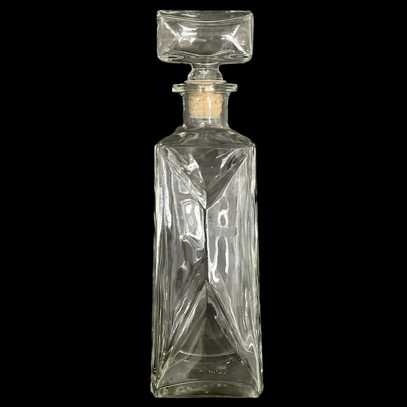Vintage 1960s Glass Liquor Decanter Bottle 11.5" Jose Seagram & Sons Ltd Canada - Picture 2 of 10